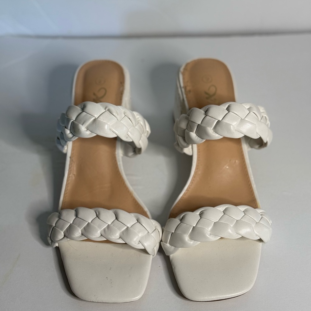 White Braided Women's Sandals